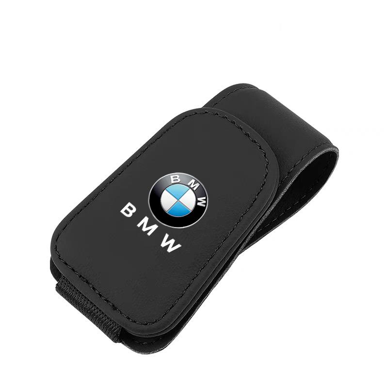Car Glasses Clip Multifunction Sun Visor Leather Eyeglasses Clip For BMW M e46 e90 e60 f30 f10 e39 e36 g20 g30 f20 Accessories djbf00