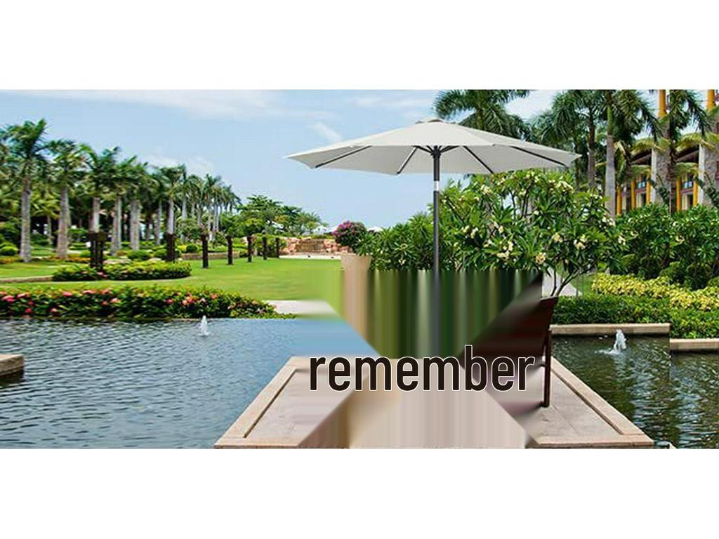 Waterproof Outdoor Sunshade Umbrella for Courtyard, Coffee Garden, and Homestay - Sun Protection, Rainproof, Replaceable Surface