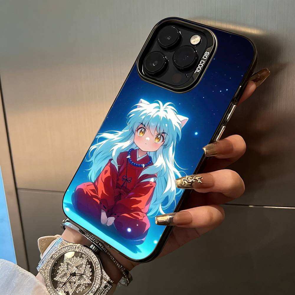 Half-Demon -nuyasha Phone Case For iPhone 17,16,15,14,13,12,11 Plus Pro Max Colored Silver Phone Case