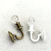 Detailed 1/12 Doll House Wall Lamp Decorative Lighting Metal Frame Crystal Shade Lamp Scene Setting Miniature Furniture