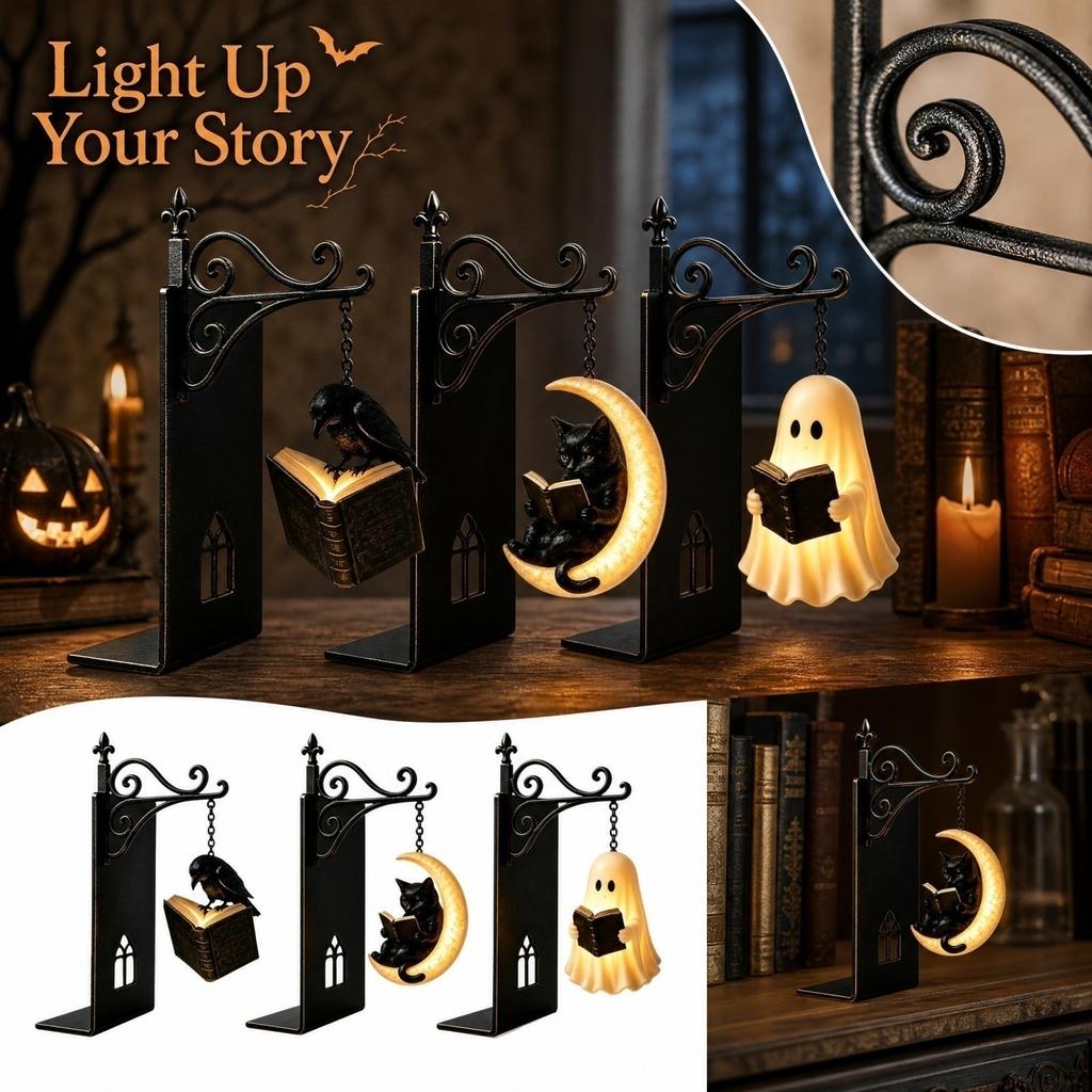 Luce da Scaffale Sospesa per Decorazione Libreria di Halloween