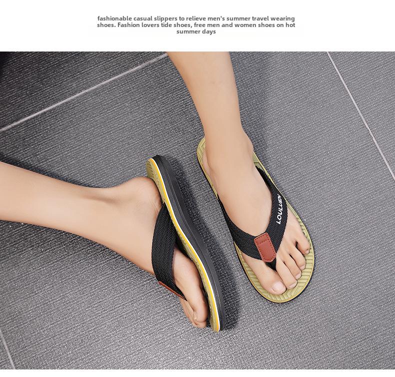 Men's Korean EVA Beach Sandals - Non-Slip, Clip-On Fashion Flip Flops for Summer