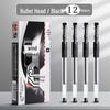 MG2001 Quick-Dry Black Rollerball Pen for Students, Large Capacity, Water-Based, Ideal for Exams