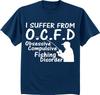 Men's t-shirt funny fishing shirts for men OCFD bass trout fisherman gift tee