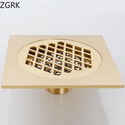 Antique Anti Odor Floor Drain 15*15cm Outdoor Balcony Bathroom Drain Cover Anti Insect Solid Brass Drains Large Drainage