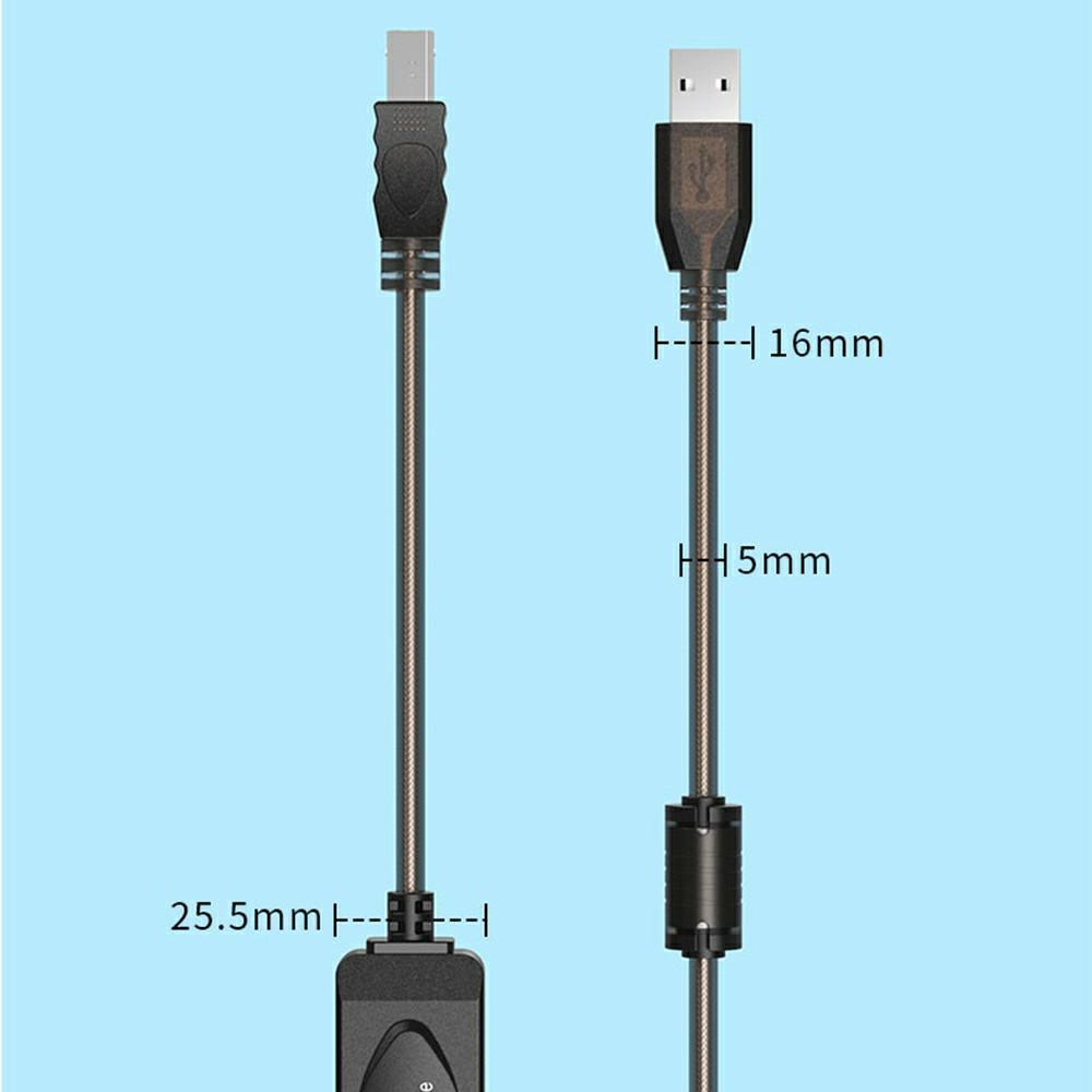 U210AB 10m USB2.0 Male to Square USB Type-B Male Printer Cable PVC Printing Connection Cord