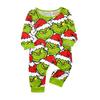 Christmas Matching Family Pajama Set for Parent and Child with Long Sleeve Top and Long Pants