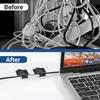 80 PCS Adhesive Hook and Loop Cord Ties, Adjustable Appliance Cord Organizer Multi-Purpose Cords Ties for Charging Cables Household Office Kitchen