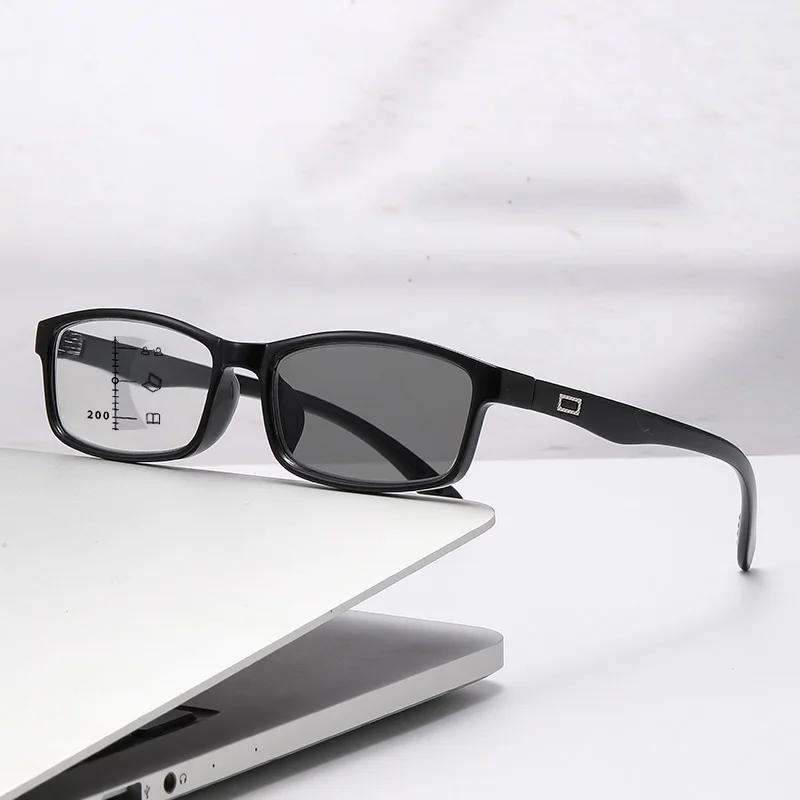 Progressvive Photochromic Reading Glasses for Men Women Fashion Anti-UV Discoloration Presbyopia Vintage Far Sight Sunglasses