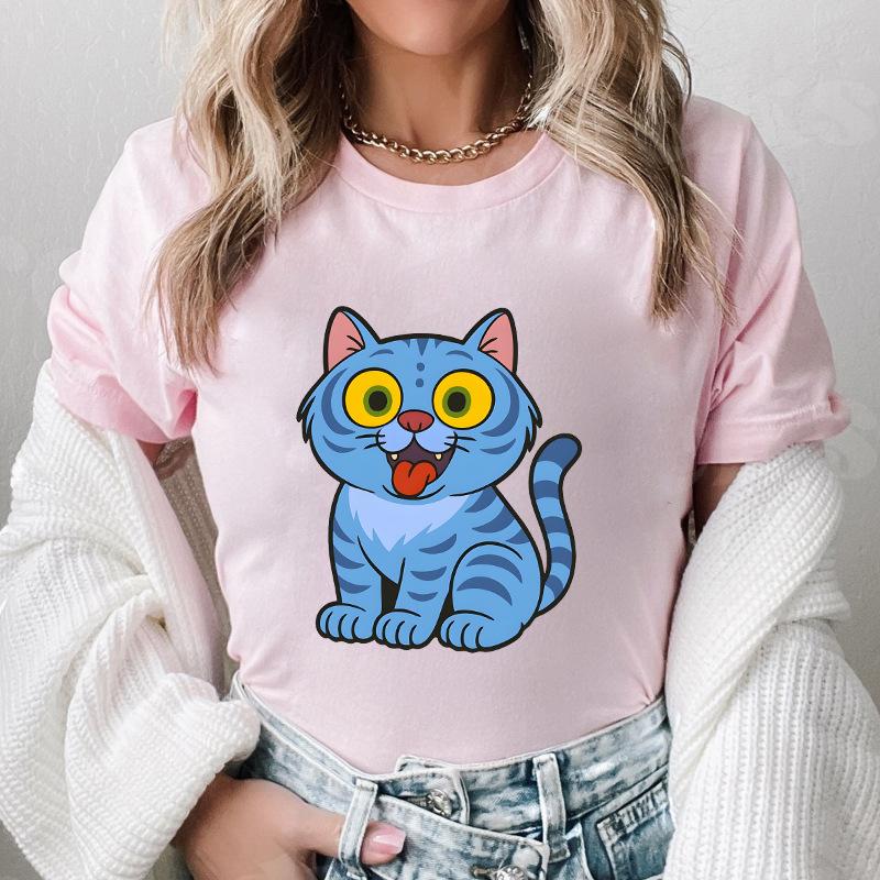 

Kpop Korean Wave Witch Hunt casual top loose short sleeved printed T-shirt 5977 EMA XS