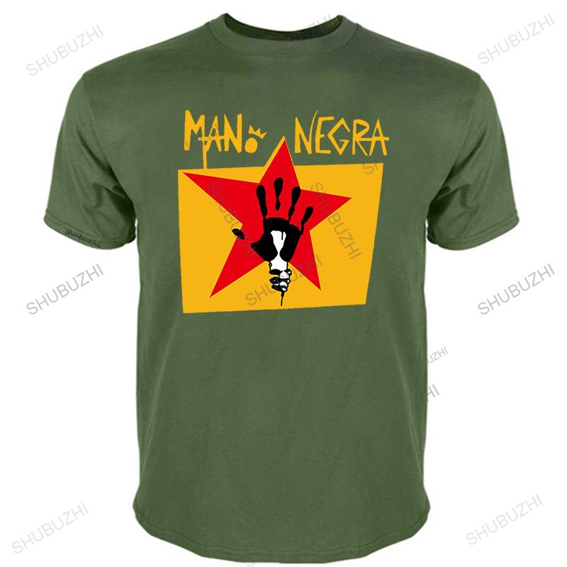 Neues Baumwoll-Kurzarm-Mano Negra Manu Chao Rockband Herren Schwarz T-Shirt Hohe Qualität Top Tee T-Shirt männlich Vintage-T-Shirt