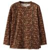 Middle-aged and Elderly Women's Spring and Autumn New Floral Long-sleeved Bottoming Shirt Tops
