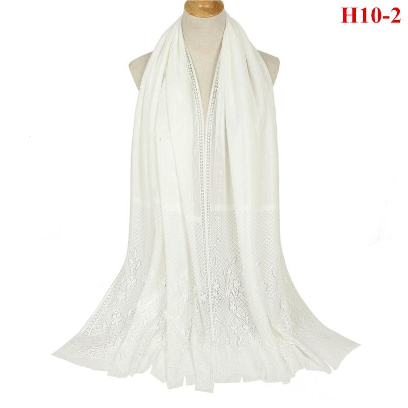 Spitzen-Patchwork Damen Malaysischer Schal Wickeltuch Muslimischer Hijab Kopftuch Sommer Islamischer Langer Schal