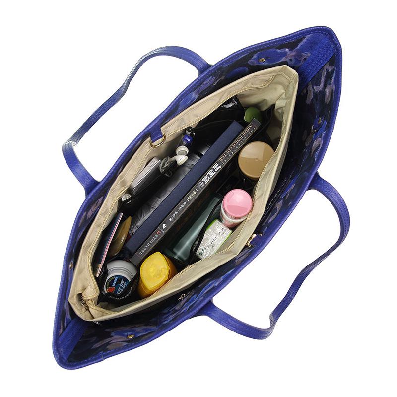 Waterproof Double-Layer Oxford Cloth Large Capacity Makeup Bag with Inner Storage