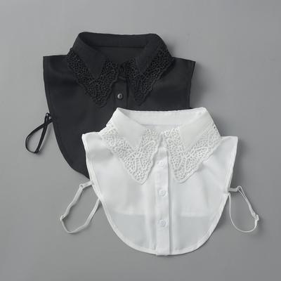 Pure Cotton Hollow Shirt Fake Collar Women'S Versatile Fake Collar With Skirt Adult Shirt Lace Collar