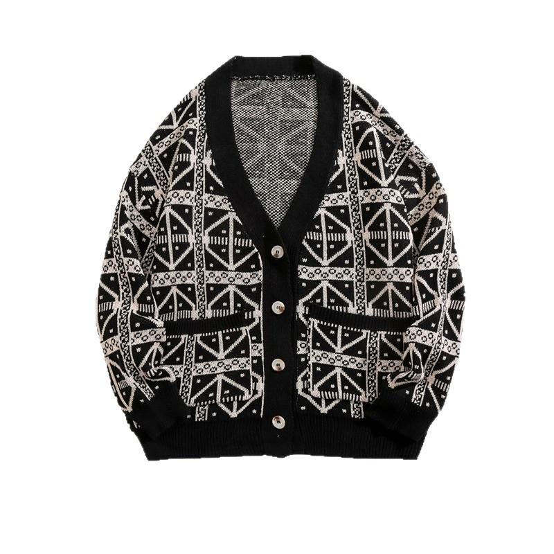 Unisex Retro Woll-V-Ausschnitt Cardigan Pullover - Herbst 2025 Kollektion