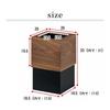 Smart-i Wooden Trash Can, Premium Veneer, 12L, Rectangular, Stylish, Slim, Modern Design, MOKUREN RF-19002 Walnut x Black (Black x Walnut)