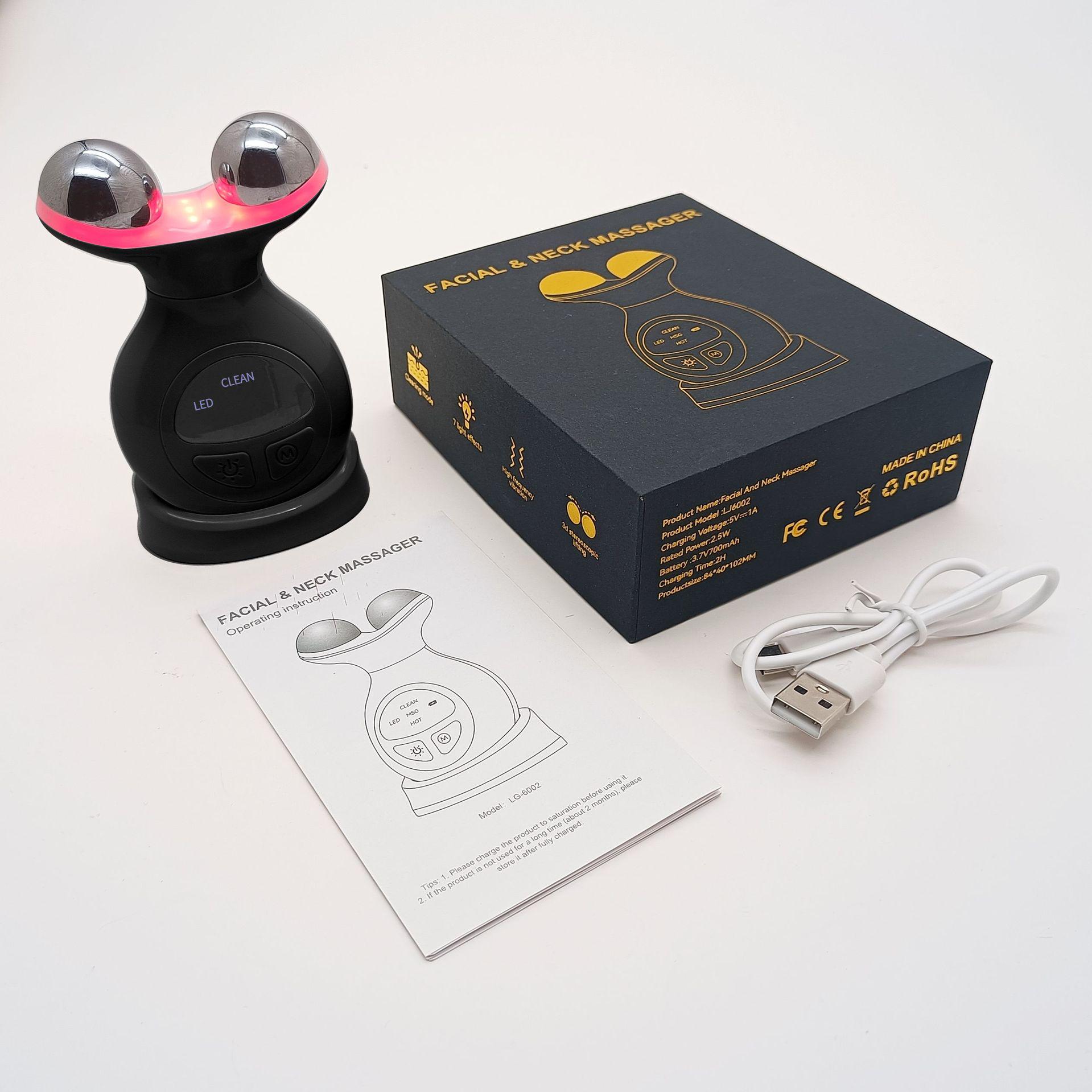 

Cross-Border Neck & Facial Massager with Light Therapy чёрный