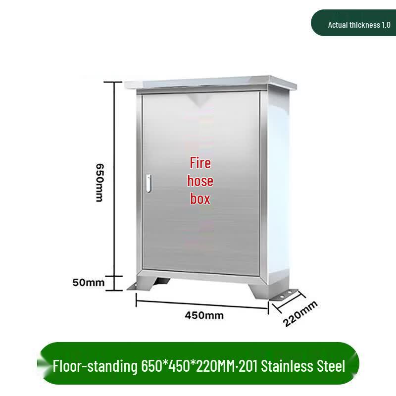 Aokewen Outdoor Rainproof Flat Top Stainless Steel Fire Hose Box
