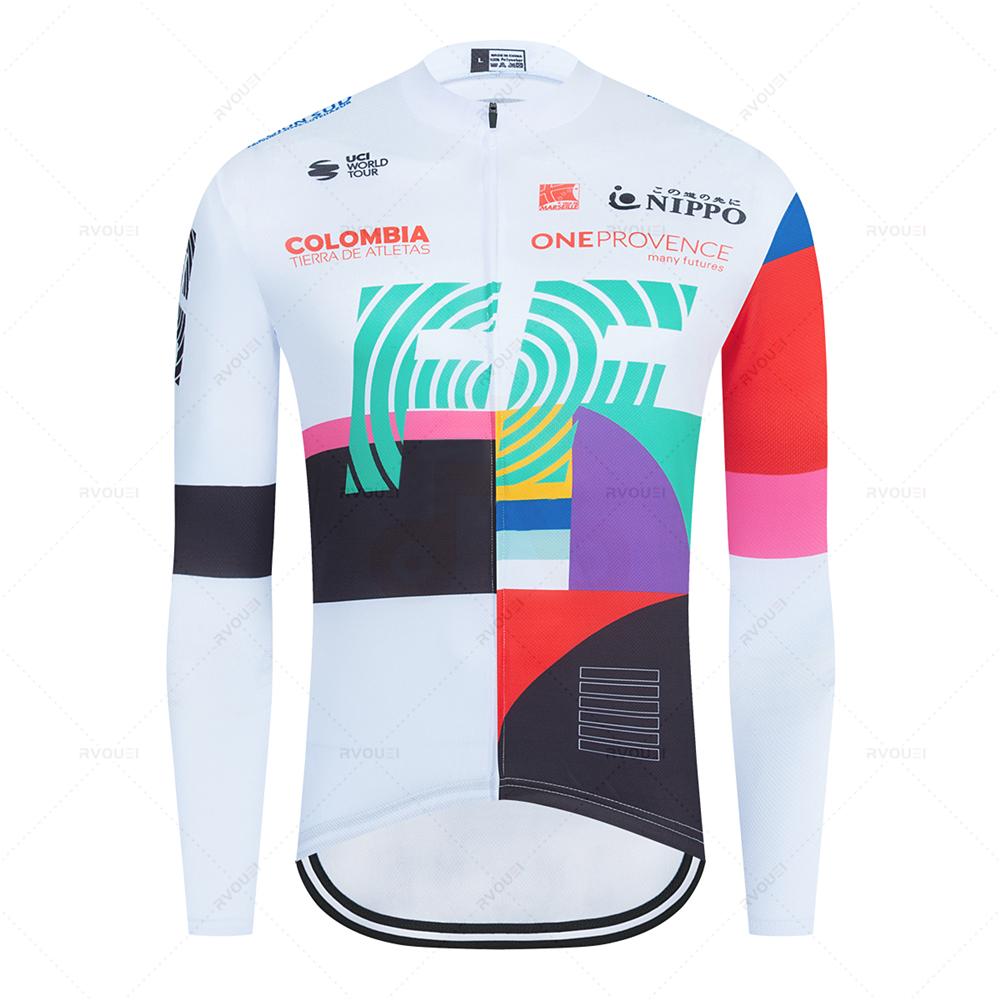 Cycling Jersey Set for Men, Bib Pants, Long Sleeve, Bicycle Clothing, MTB Bike Jersey, Uniform, Spring, Autumn, New