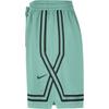 Nike Pantaloni scurți Dri-Fit Wnba cu dungi, color block, cu uscare rapidă, cu tiv crăpat și șnur, pentru femei, verde mentă DR5645-305