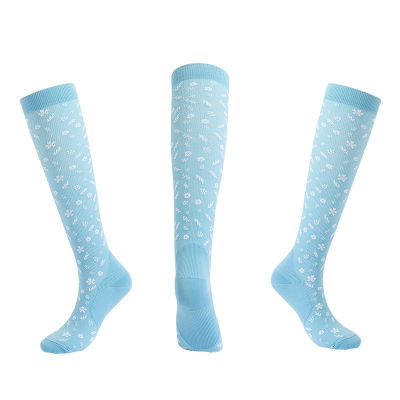 Unisex Outdoor Compression Sports Socks: Elastic, Knee-High, for Cycling & Fitness