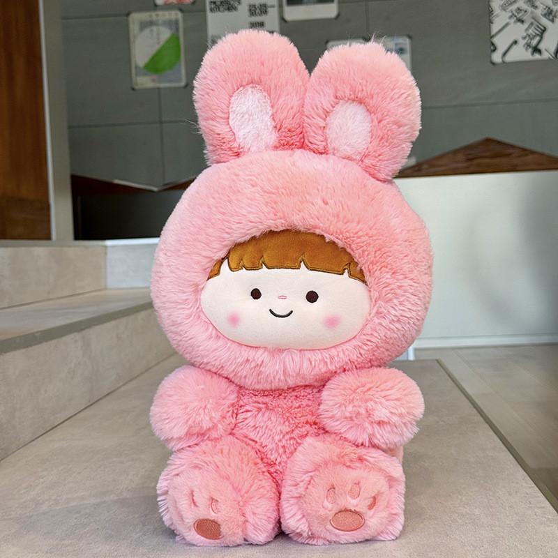 Cute Face-changing Doll Plush Toy Stuffed Animal Pillow For Girlfriends Heartfelt Gift