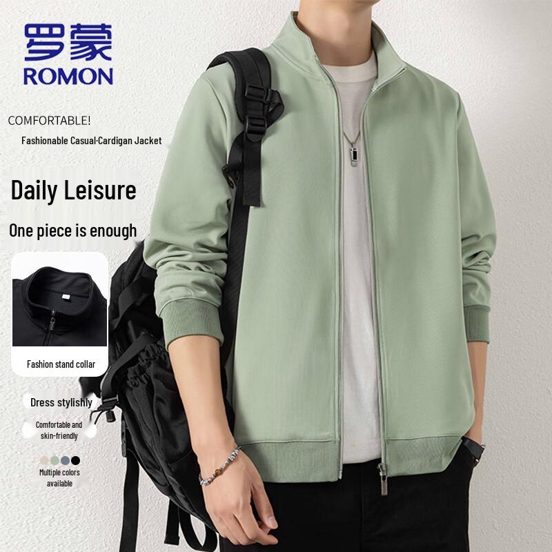 ROMON Men s Autumn/Winter Stand Collar Zipper Jacket XL