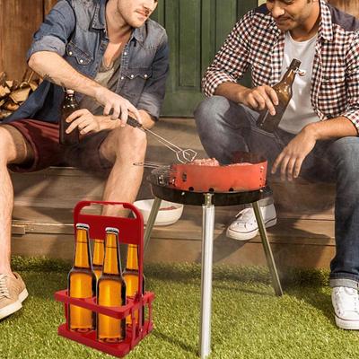 Beer Basket Wine Rack Holder Wine Bottle Carrier Holder Portable Beer Beverage Display Basket For Sports Fitness Cycling Gym