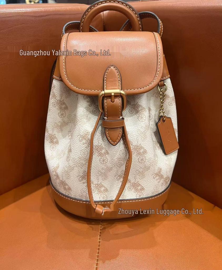 Coach C Wysokiej Jakości Plecak Mini Harper: Torebka z klapką z prawdziwej skóry z nadrukiem Trend mody