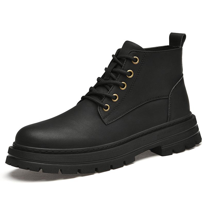 Martin boots men's casual retro tooling boots high-top outdoor shoes velvet big yellow boots men's shoes