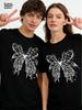 2026 New Style Butterfly Trend Summer Clothes Clothing Ladies Print Fashion T-shirts Short Sleeve Couple Tops Graphic Tee