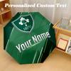 Ireland Rugby Automatic 8‑ribs Umbrella, Custom Name Text Personalized Folding Umbrella Rain Sun Gift