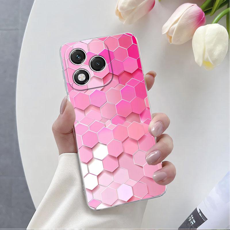 For Honor 400 Lite  Case Luxury Fashion Clear Phone Case For Honor 400 Pro Marble Flower Transparent Soft Silicone Protect Cover