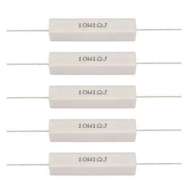 Sada 10ks reproduktorového dělicího rezistoru Dělič reproduktorů Cementový rezistor 10W 1 Ohm