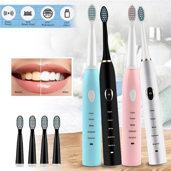 Sonic Electric Toothbrush 5 Modes Oral Electronic Power Toothbrushes Remove Plaque Teeth