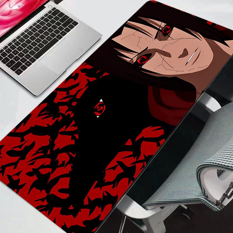 Naruto Mouse Pad Large Gamer Gaming Accessories Speed Keyboard Rubber Lock Edge Desk Mat Laptop Mousepad Durable Anime