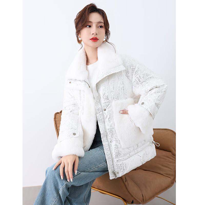 KAISER Rex Rabbit Fur Collar Puffer Down Jacket