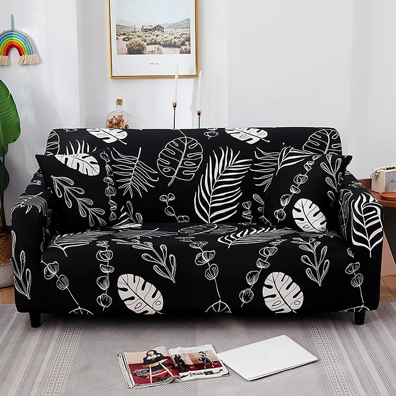 Stretch Sofa Cover Geometry  For Living Room Furniture Protector Couch Cover With Elastic Bottom Sofa Slipcovers For Pets, Kids