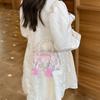 Double Pearl Knot Princess Crossbody Bag Cute Coin Purse Suitable Playing For
