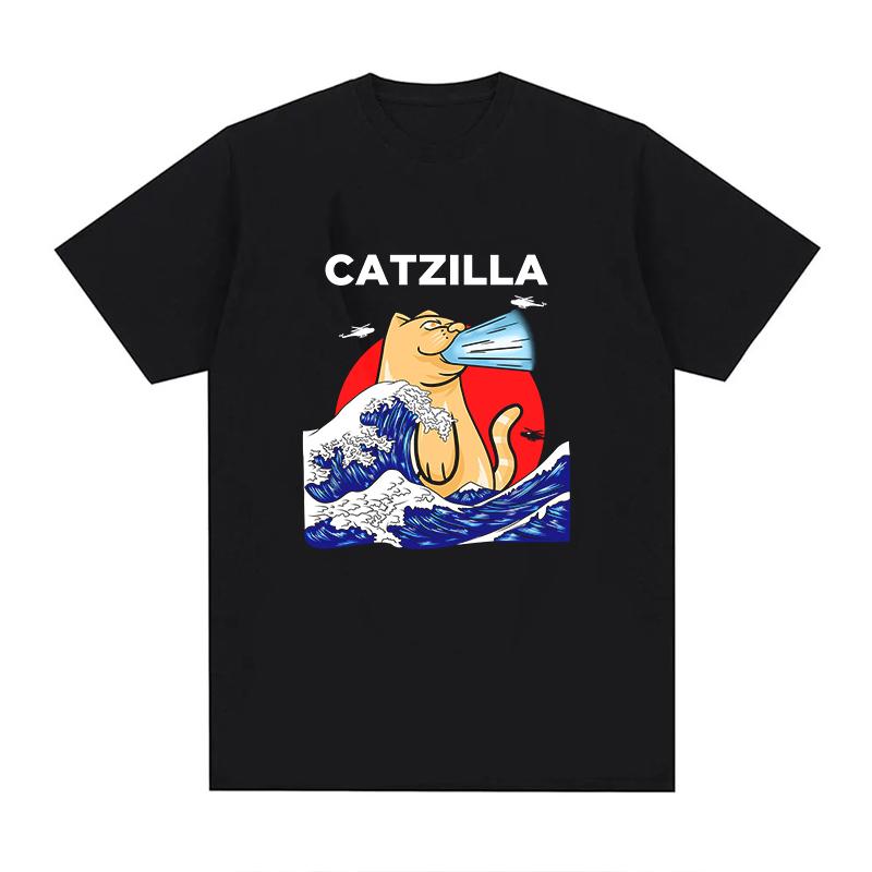 Catzilla Tshirt Unisex Unisex Plus Size Fashion Oversized Breathable Oneck Casual Streetwear Harajuku Summer Unisex Tees