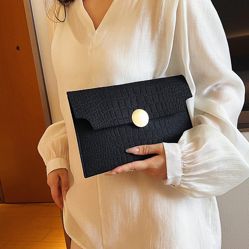 Women Felt Wallet for Women Coin Purse Large Capacity Fashi Small Coin Envelope Bag Wallet Closure Solid candy colors Handbag