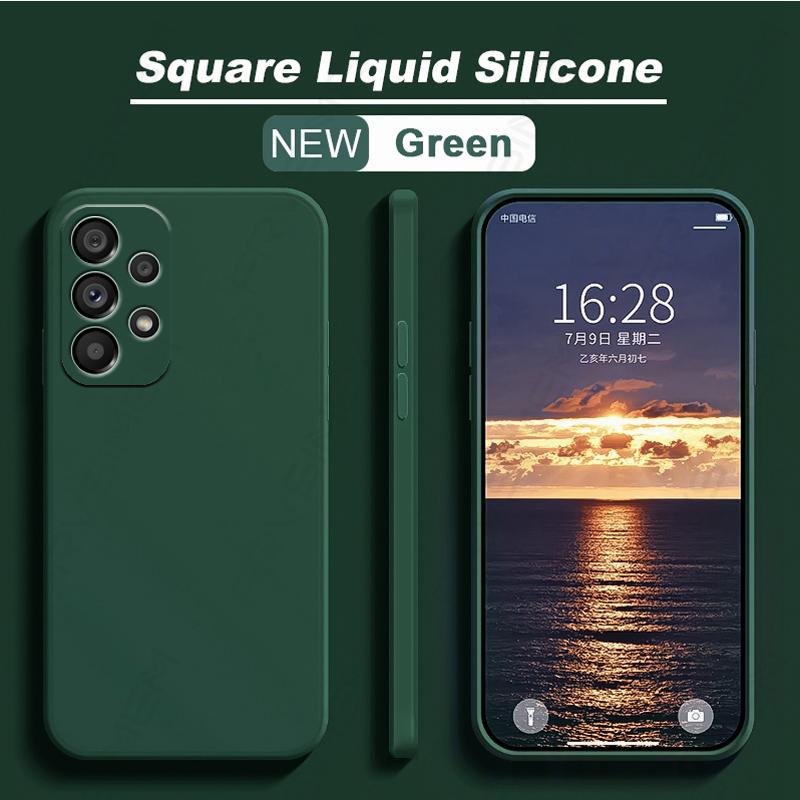 Vloeibare Siliconen Telefoonhoesje voor Samsung Galaxy A12 A22 A32 A22S A52 A52S A72 A13 A23 A33 A53 A73 5G A21S A31 A41 A51 A71 Cover