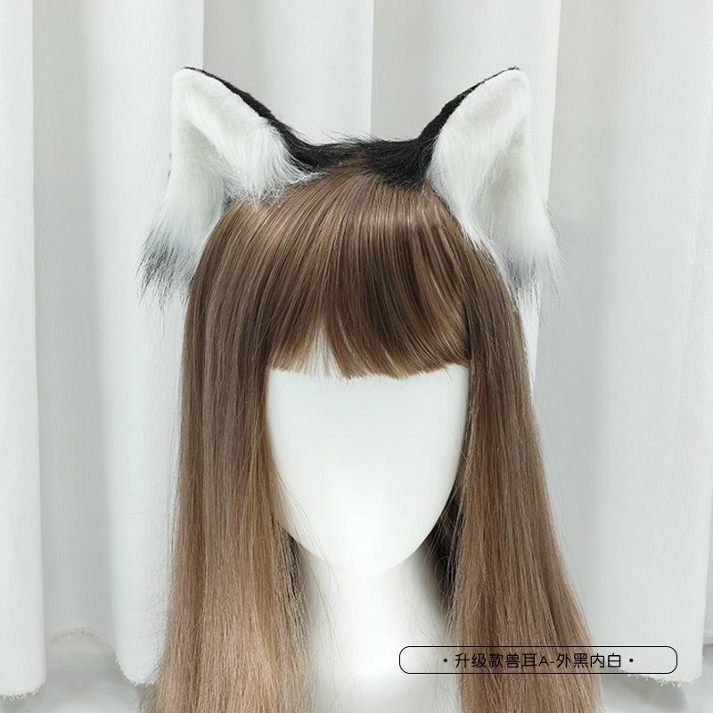 An Olita Cute Edge Clip Plush Animal Ear Headdress Handmade Imitation Animal Ear Hairpin