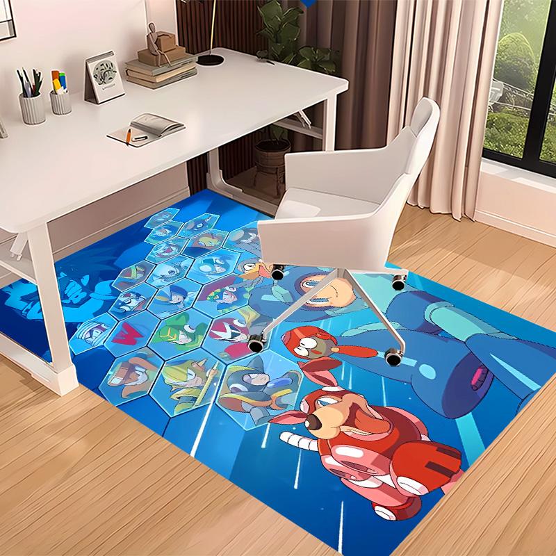Cartoon Rockman Game Megaman2 Printed Absorbent Washable Carpet, Non-Slip Bathroom Mats, Kitchen Rugs, Yoga Mat,Living Room Entrance, Camping Picnic R