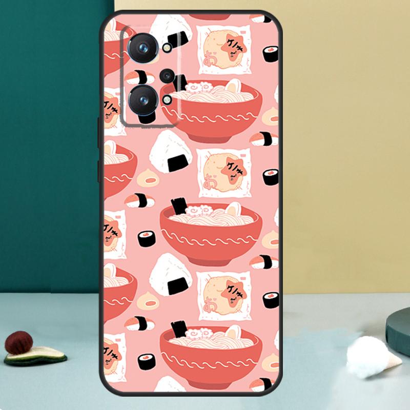 Sushi Maki Rice Kitchen Food Cute For Realme 11 10 12 13 14 Pro Plus GT 7 6 5 Pro GT 6T C67 C61 C53 C51 C21Y C25S C75 C55 Case