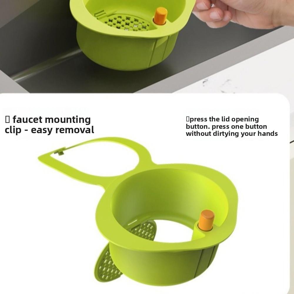4PCS Hanging Sink Drain Basket Openable Bottom Cover Removable Food Scrap Filter Rack Multi-functional Quickly Drain
