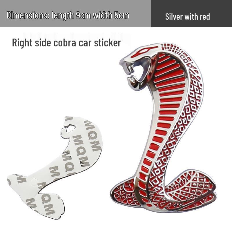 Cobra Snake Metal Grille Emblem for Ford Mustang