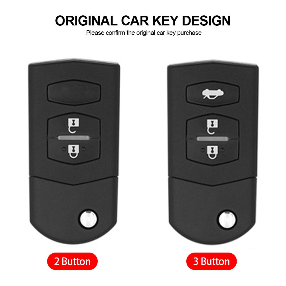 2/3 Buttons TPU Car Key Case Cover Shell Fob Holder Keyless For Mazda Demio 2 3 5 6 M3 M5 M6 CX-5 CX7 CX9 RX8 MX5 MPV