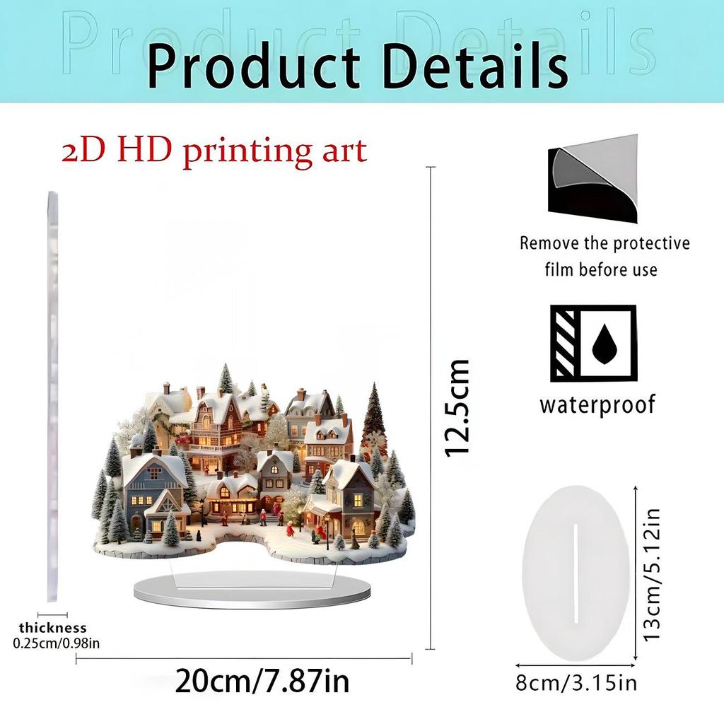 Rotating Christmas Carousel 2D Acrylic Standee - Festive Gift & Home Decoration
